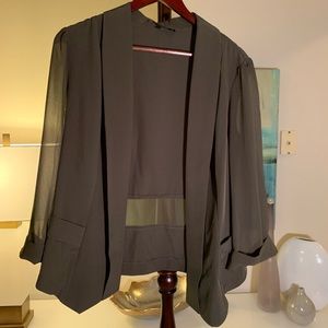 City Chic Drapey Blazer Jacket Size S/16